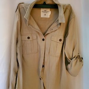 H.M. Womens Khaki Shirt